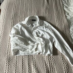 Cropped white blouse